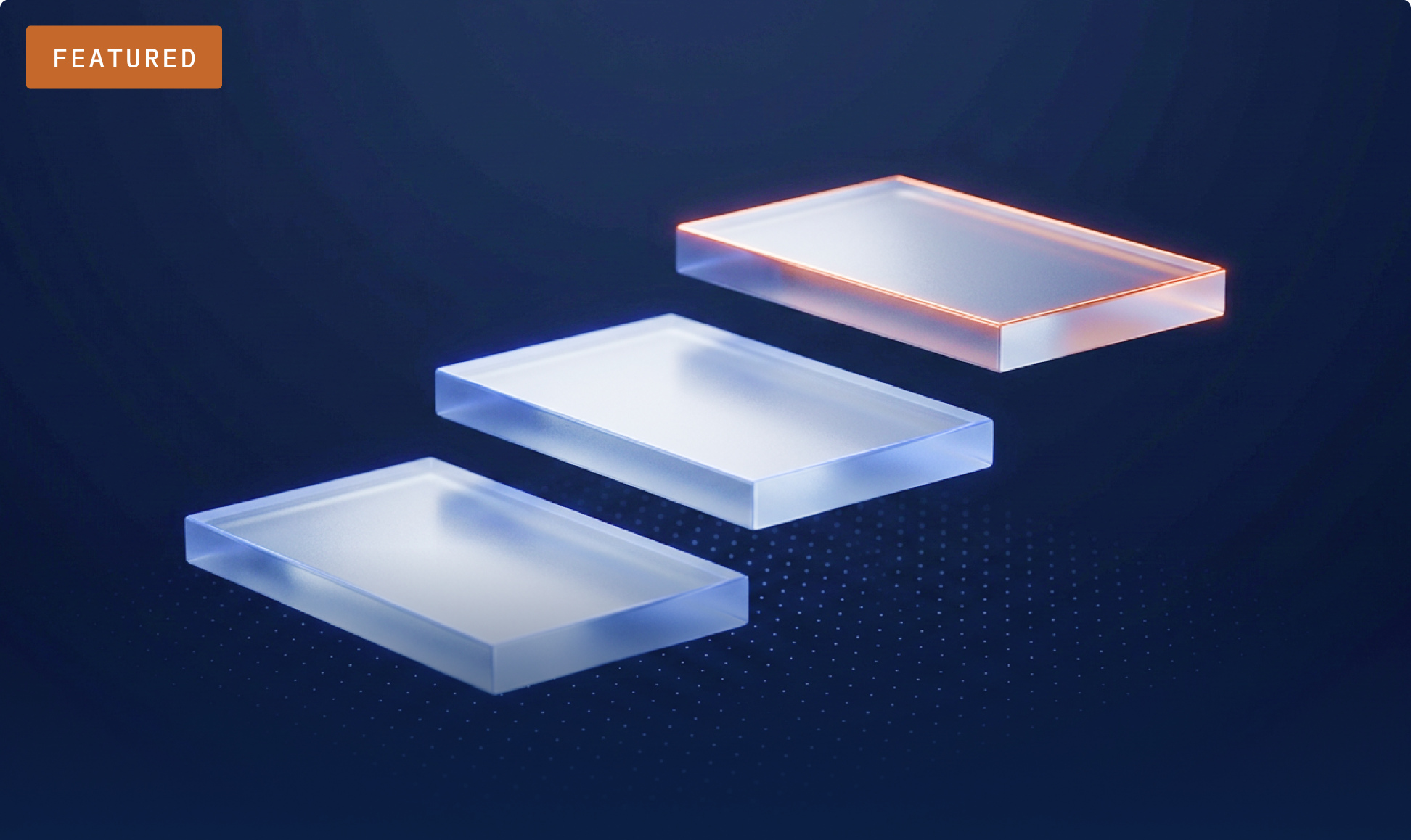 Three illuminated platforms illustrating award design choices.